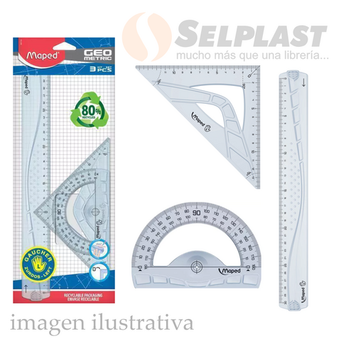 SET DE GEOMETRIA MAPED 3 PIEZAS 30 CM P