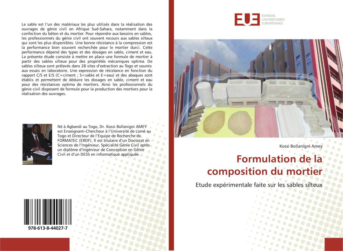 Formulation de la composition du mortier