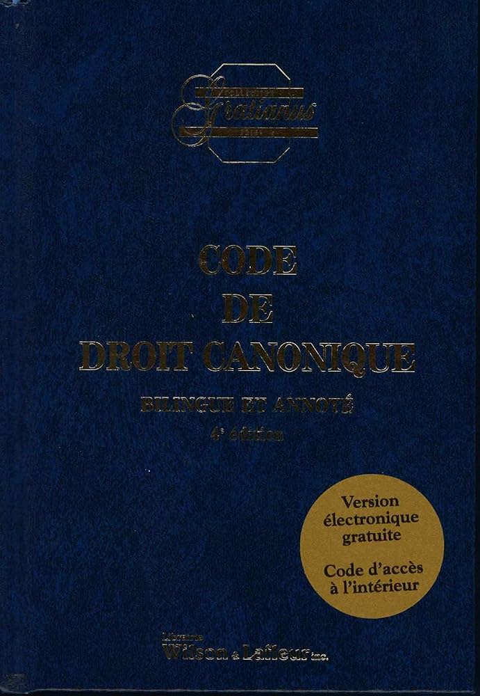 Code de Droit Canonique bilingue et annoté. 4ème édition.