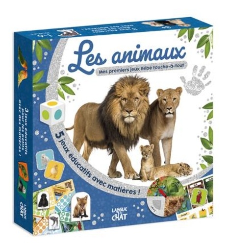 Les animaux - 5 jeux éducatifs avec matières ! Avec 1 plateau de jeu recto verso + 6 pions, 1 roue, 36 cartes animaux