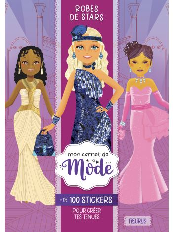 Mon carnet de mode avec stickers et pochoirs