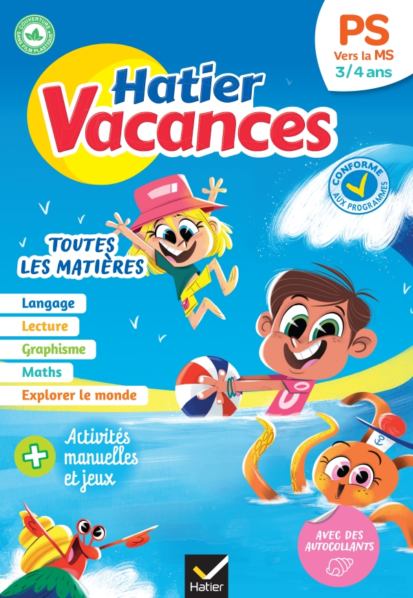 Hatier vacances - Cahier de vacances 2025 de la PS vers la MS 3/4 ans
