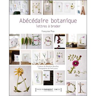 Abécédaire botanique, lettres à broder