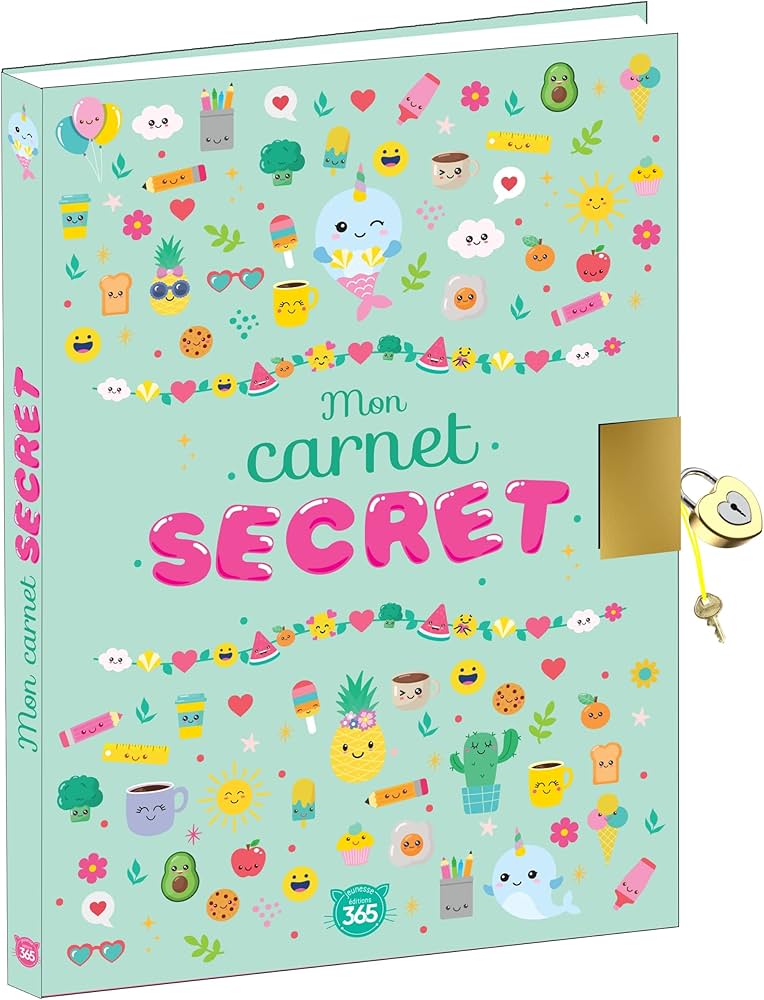 Mon carnet secret Kawai - Journal intime avec cadenas à compléter
