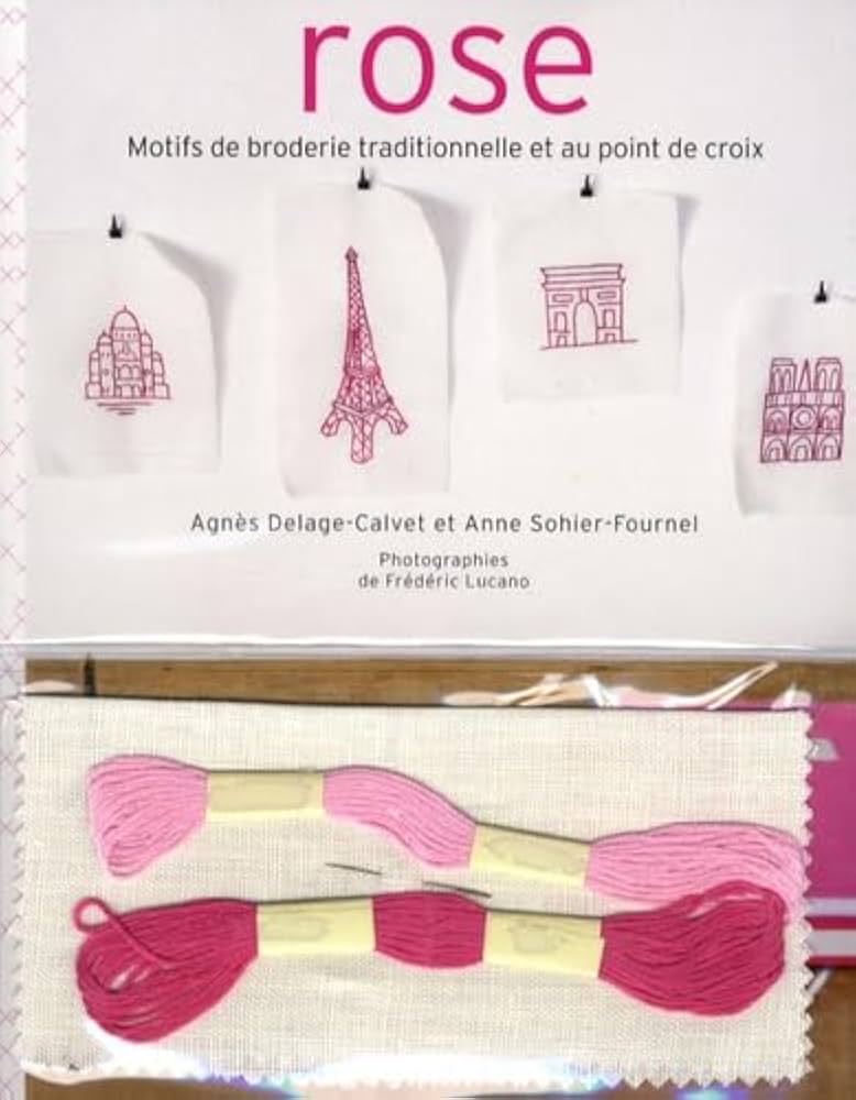 Rose: Motifs de broderie traditionnelle et au point de croix