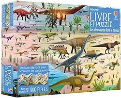 Les dinosaures dans le temps - Coffret Livre et puzzle