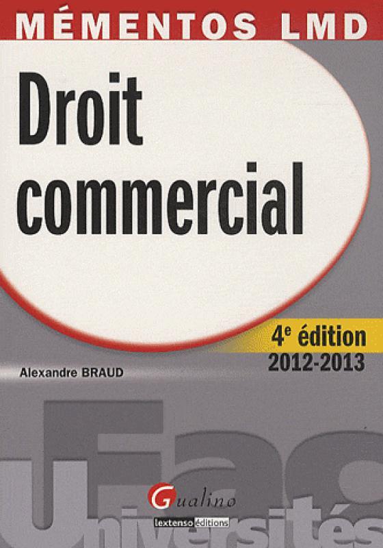 Droit commercial 4e édition