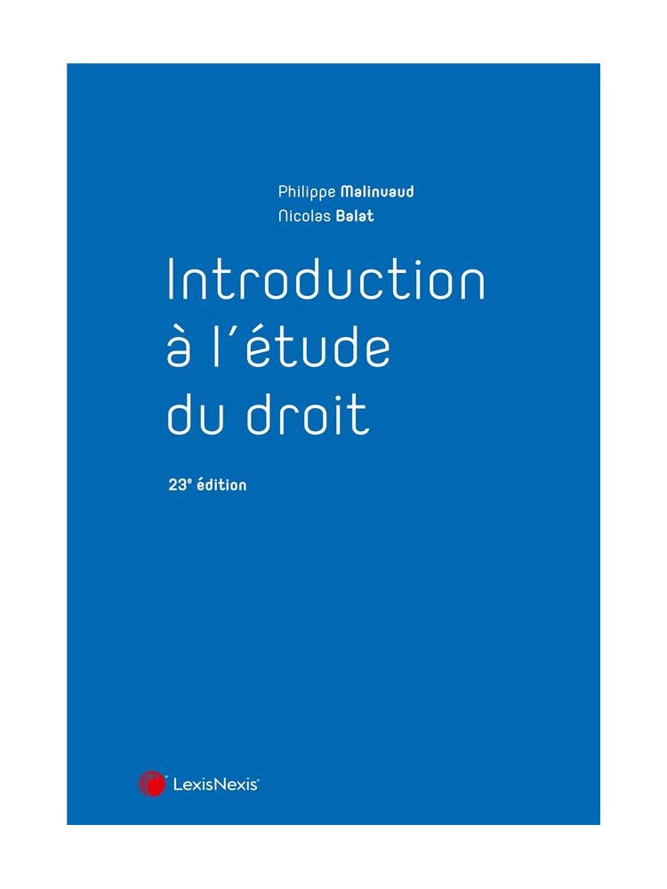 INTRODUCTION A L'ETUDE DU DROIT 23e ED